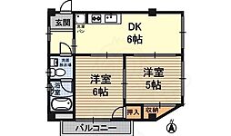 ハイツ・ウェストン 2DKの間取図画像