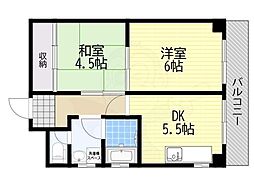ハイツロイヤル 2DKの間取図画像