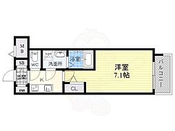 OrchidResidence新大阪 1Kの間取図画像