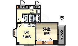 今川マンション 1DKの間取図画像