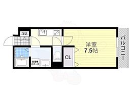 LIVIAZKITAOSAKABREZZA 1Kの間取図画像