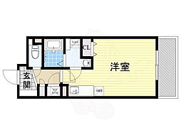 グレンパーク新大阪2 ワンルームの間取図画像