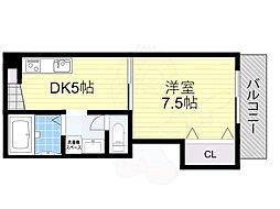 シャトーフェリーチェ 1DKの間取図画像