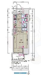 フェニックス新大阪 1Kの間取図画像