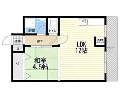 丸忠ビル 1LDKの間取図画像