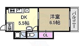 サンハイツ 1DKの間取図画像