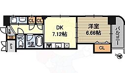 和の杜 1DKの間取図画像