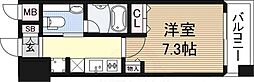 セレッソコートリバーサイドOSAKA 1Kの間取図画像