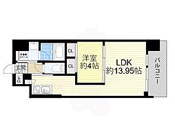 プレジオ新大阪EURO 1LDKの間取図画像