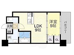 CITYSPIRE西中島 1LDKの間取図画像