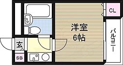 スリーデイズ新大阪 1Kの間取図画像
