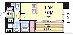 プレサンス新大阪ヴィガ 1LDKの間取図画像