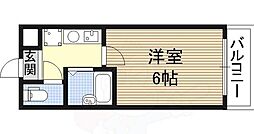 P.ポイント 1Kの間取図画像