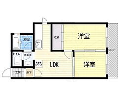ビギンハイツA棟 2階/-