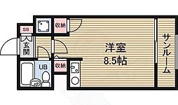 上新ビル2 ワンルームの間取図画像
