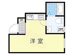 celeste東中島 ワンルームの間取図画像