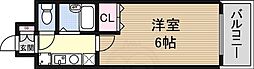 ローズコーポ西中島 1Kの間取図画像