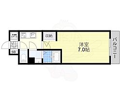 東三国Noah 1Kの間取図画像