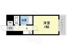 第二中本ビル 1Kの間取図画像