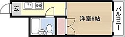 Do東三国1 1Kの間取図画像