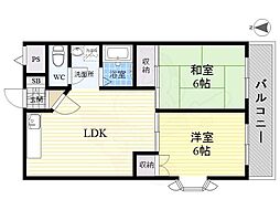 パークロッジ 2LDKの間取図画像