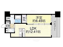 プレジオ帝塚山 11階1LDKの間取り