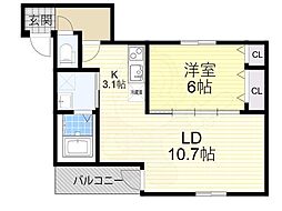 間取図画像 1LDK
