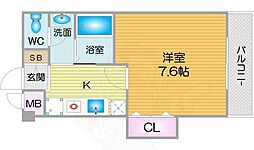 M'PLAZA住吉公園弐番館 1Kの間取図画像
