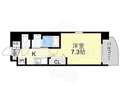 Luxe我孫子2 1Kの間取図画像