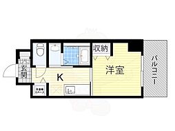 アーバンパーク住之江公園2 1Kの間取図画像