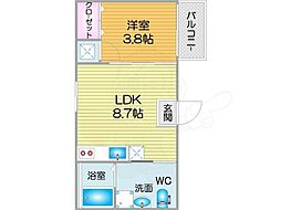 メゾン・オークル2 1LDKの間取図画像