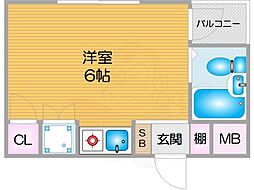 アエラ ワンルームの間取図画像