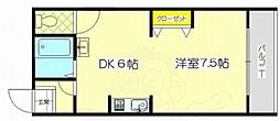アーク住之江 ワンルームの間取図画像