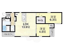 ステディ帝塚山 2階/-
