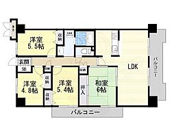 CASSIA南住吉 4LDKの間取図画像