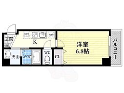 メルベージュ玉出中 1Kの間取図画像