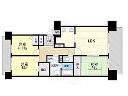 朝日プラザ住之江公園2 3LDKの間取図画像