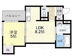 ラモーナ玉出東3 1LDKの間取図画像