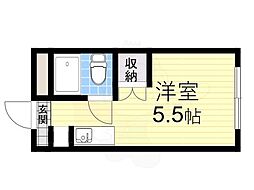 パシフィック新今宮 ワンルームの間取図画像