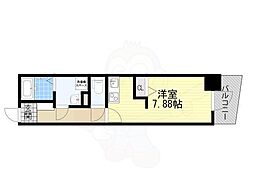 GrandPacific玉出 ワンルームの間取図画像