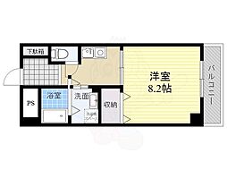 ラシーヌ御崎 1Kの間取図画像