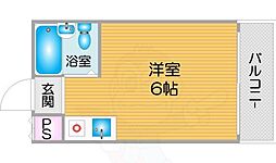 ギャレ山王 ワンルームの間取図画像