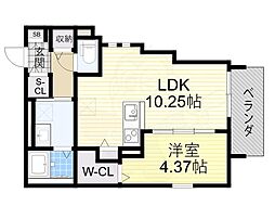 仮称)住之江区浜口西1目共同住宅 1LDKの間取図画像