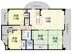 ノアーズアーク住之江 4LDKの間取図画像