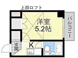 ロフティ清水丘 ワンルームの間取図画像