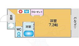 セラ岸里駅前 ワンルームの間取図画像
