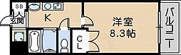 アッサローム尼崎 1階1Kの間取り