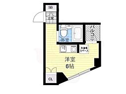プレサージュ尼崎 ワンルームの間取図画像