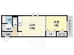 エスポワール 3階1LDKの間取り