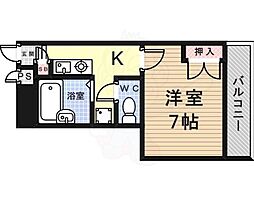 彩華3 1Kの間取図画像